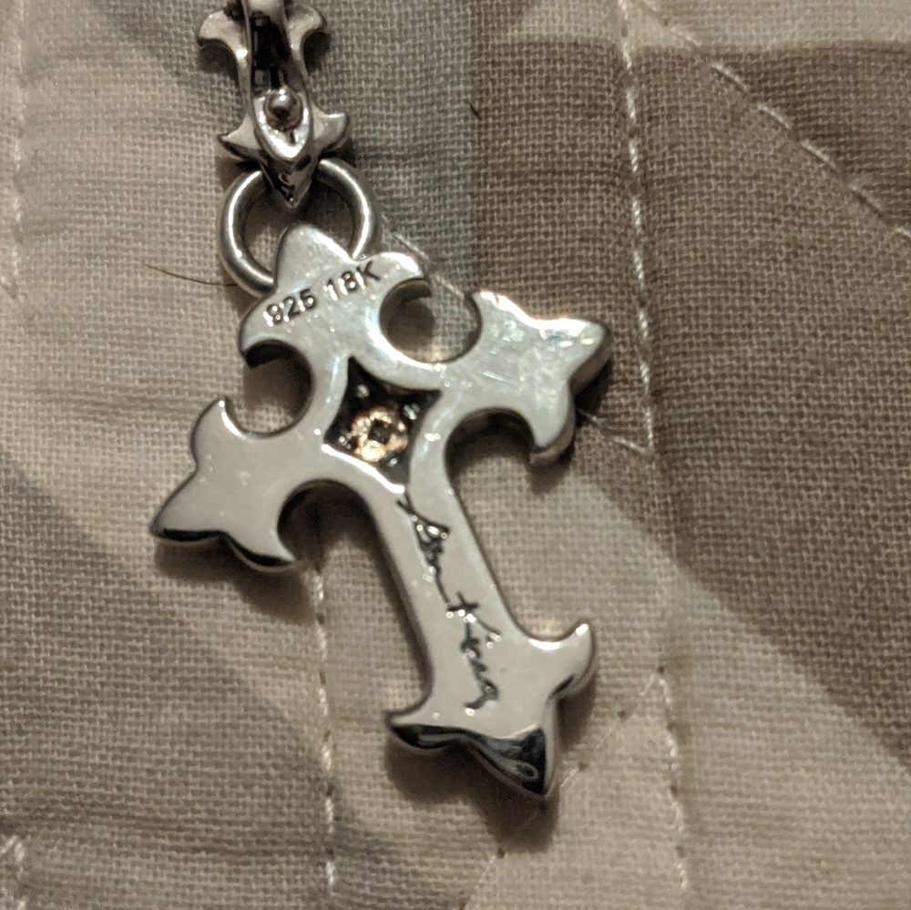 Ann King 925/18k cross with 0.01 diamond 💎 - Picture 4 of 5